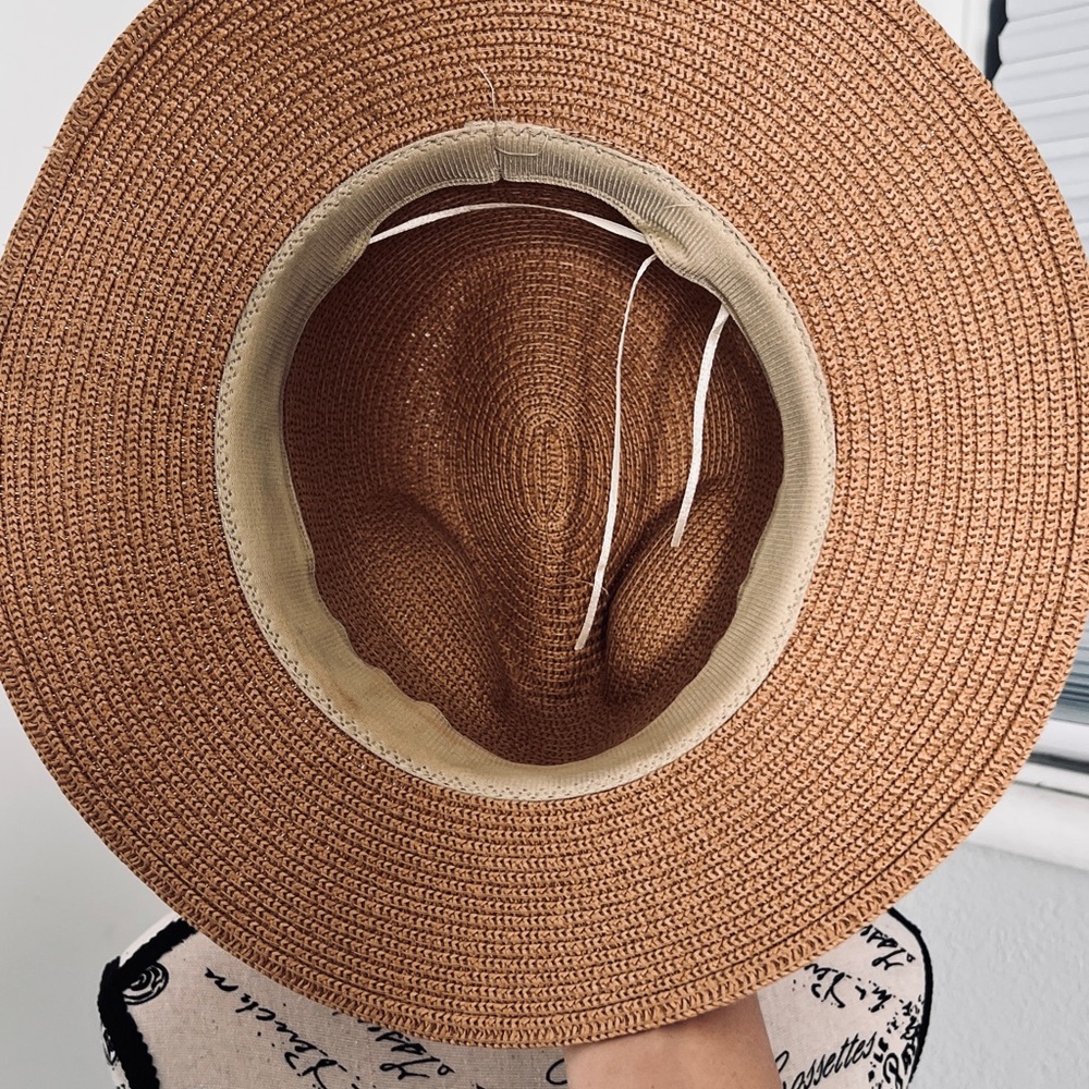 6 pcs Wide Brim Straw Sun Hat - Black - Picture 12 of 15
